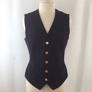 {Escada} Black & Pink Polka Dot Vest